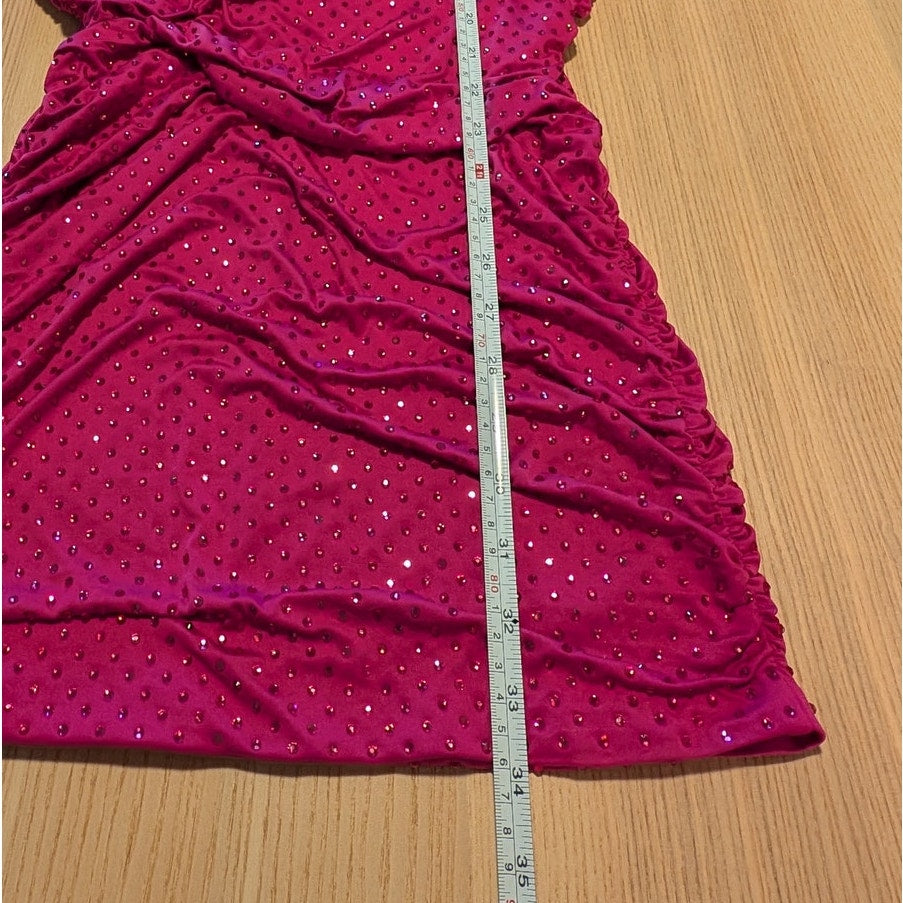 Veronica Beard Jessel Dress Womens XS Crystal-Embellished Stretch-jersey Mini