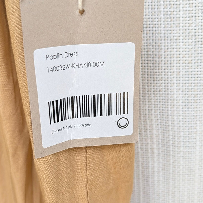 For Days Poplin Dress Womens M Khaki Sleeveless Tiered Midi Maxi NWT