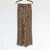 Lakbi Brown Animal Print High-rise Straight Wide Leg Flowy Pants, size S
