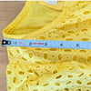 Anthropologie The Somerset Eyelet Mini Dress Womens L Yellow V-neck Short Sleeve