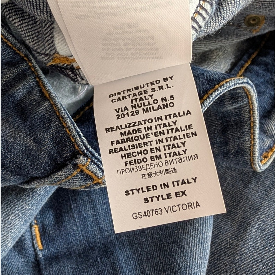 G.sel Milano Victoria Denim Pants Womens 30 Blue Mid-rise Slim Skinny Leg NWT