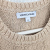 Veronica Beard Jerrel Beige Linen/Silk Cable Knit Vest Tank Top, size M