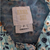 Anthropologie Anna Sui Forget Me Not Floral Silk Sleeveless Button Blouse, sz 2