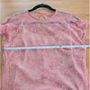 RED Valentino Lace Dress Womens IT 48/ L Pink Belted Short Sleeve Ruffle Mini