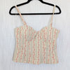 Avec Les Filles Sweetheart Neck Mini Bustier Top Womens L French Stripe NWT