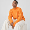 J.Crew Sweater Womens M Orange Ribbed Wool Alpaca Mockneck Supersoft Yarn BM209