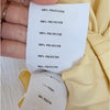 PRADA Pleated Short Sleeves Dress Womens IT40/S Yellow Crew Neck Knee Length
