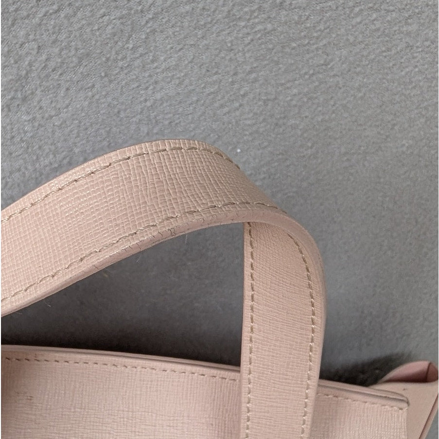 Mansur Gavriel Grained Calfskin Leather Bucket Mini Backpack Rosa