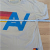 Aviator Nation Logo Tee Unisex Womens S Tan Crewneck Short Sleeve Boyfriend