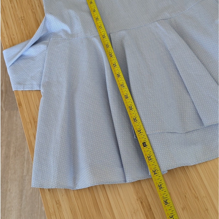 Derek Lam 10 Crosby Blue Striped Long Sleeve Tie Waist Shirt Dress, size 2/S