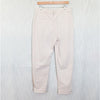 Brunello Cucinelli Straight Tapered Pleated Pants Womens 10 Ecru Cotton High-rise Chino