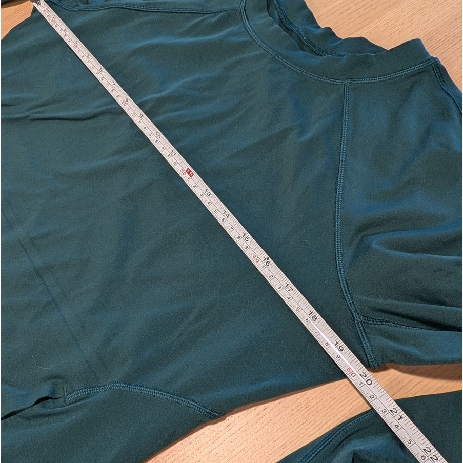 Lululemon Its Rulu Run Classic-Fit Crew *Fleece Womens 6 Storm Teal W3HE8S
