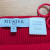 Musier Paris Guapa Delos Red Chain Strap Ribbed Top Size FR 36 US 4