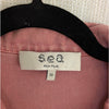 Sea NY Corbin Pink Short Sleeve Long Denim Jumpsuit, Size 10