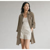 Nordstrom Oversized Cover-Up Shirt Dress Womens M Olive Covert Long Sleeve NWT