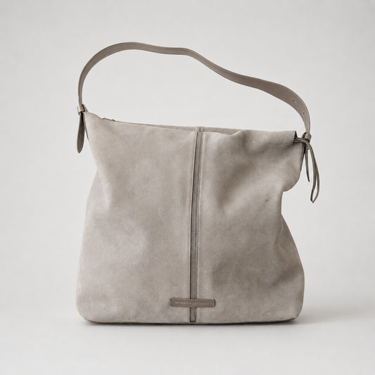 Brunello Cucinelli Monili Buffered Leather Hobo Shoulder Bag