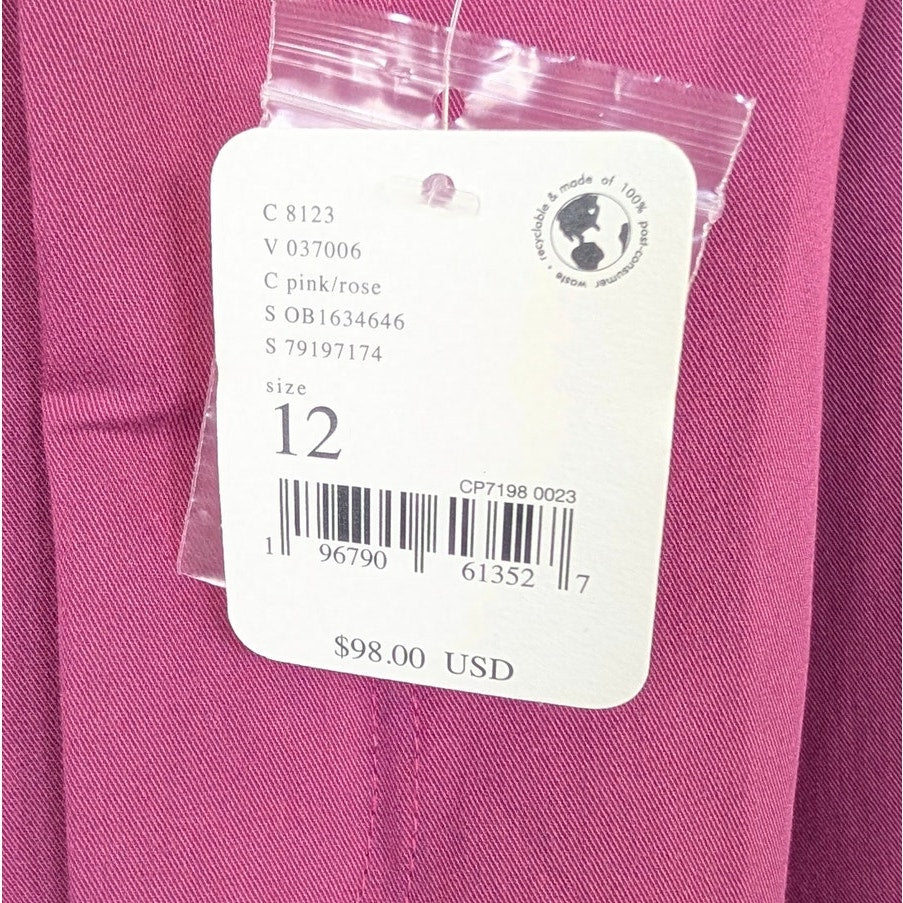 Free People Zoey Pants Womens 12 Pink Rose High-rise Tapered Ankle NWT