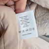 MATU Coat Womens S Beige Wool Faux Fur Teddy Long Sleeve Straight Cut Midi Long