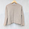 Zara Beige Cashmere/Wool Crewneck Long Sleeve Sweater, size S