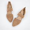 Eileen Fisher Hall Taupe Suede Pointed Toe Flats Size 8
