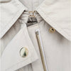 Vince Cotton Trench Coat Womens XL Beige Full Zip Self-Tie Belt Long