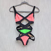 Agent Provocateur Mazzy Swimsuit Womens AP 3/US 6 Green/Pink One Piece Bandage