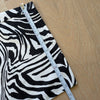 NWT Anthropologie Corey Lynn Black/White Zebra Striped Wide Leg Pants, size M