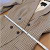 Banana Republic BR Plaid Blazer Womens 4 Brown Double-breasted Long Sleeve