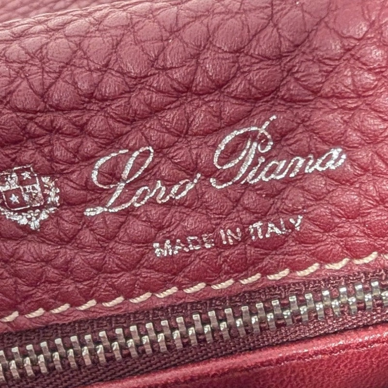 Loro Piana Wine/Burgundy 100% Lambskin Leather Small Bag