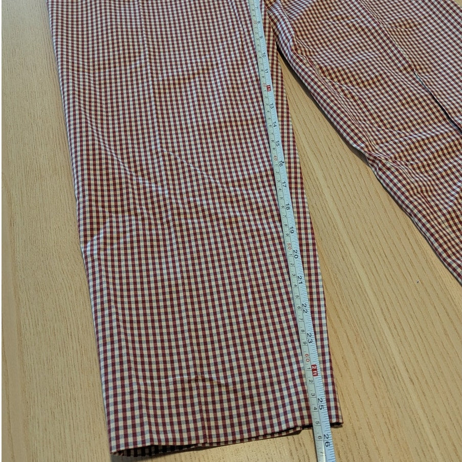 Berwich Laura 67 Pants Womens IT44 US 8 Red Gingham Check Wool es1508x Italy NWT