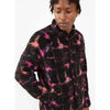 YMC Beach Graffiti Jacquard Fleece Wool Blend Jacket in Black Multi, size S
