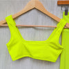 Montce Citron Micro Rib Allie Bikini Top, size S