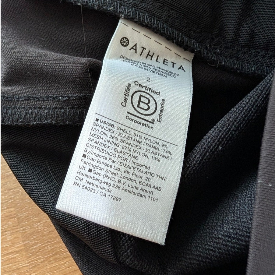Athleta Headlands Hybrid Trek Mid Rise Jogger Womens 2 Black Water-repellent