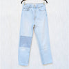 Reformation Cynthia Patch Denim High Rise Straight Ankle Jeans, size 27