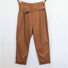 Brunello Cucinelli Monili-detail Paperbag Trousers Womens 10 Camel High-rise