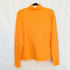 J.Crew Sweater Womens M Orange Ribbed Wool Alpaca Mockneck Supersoft Yarn BM209
