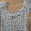 NWOT For Love & Lemons White Floral Chiffon Chateau Short Sleeve Top, size XS