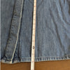Non Blue Denim Long Sleeve Snap Shirt Track Jacket Washed, size M