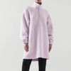 COS Lilac Teddy Fleece Oversized Long Sleeve Zip High Neck Tunic Dress, size XS