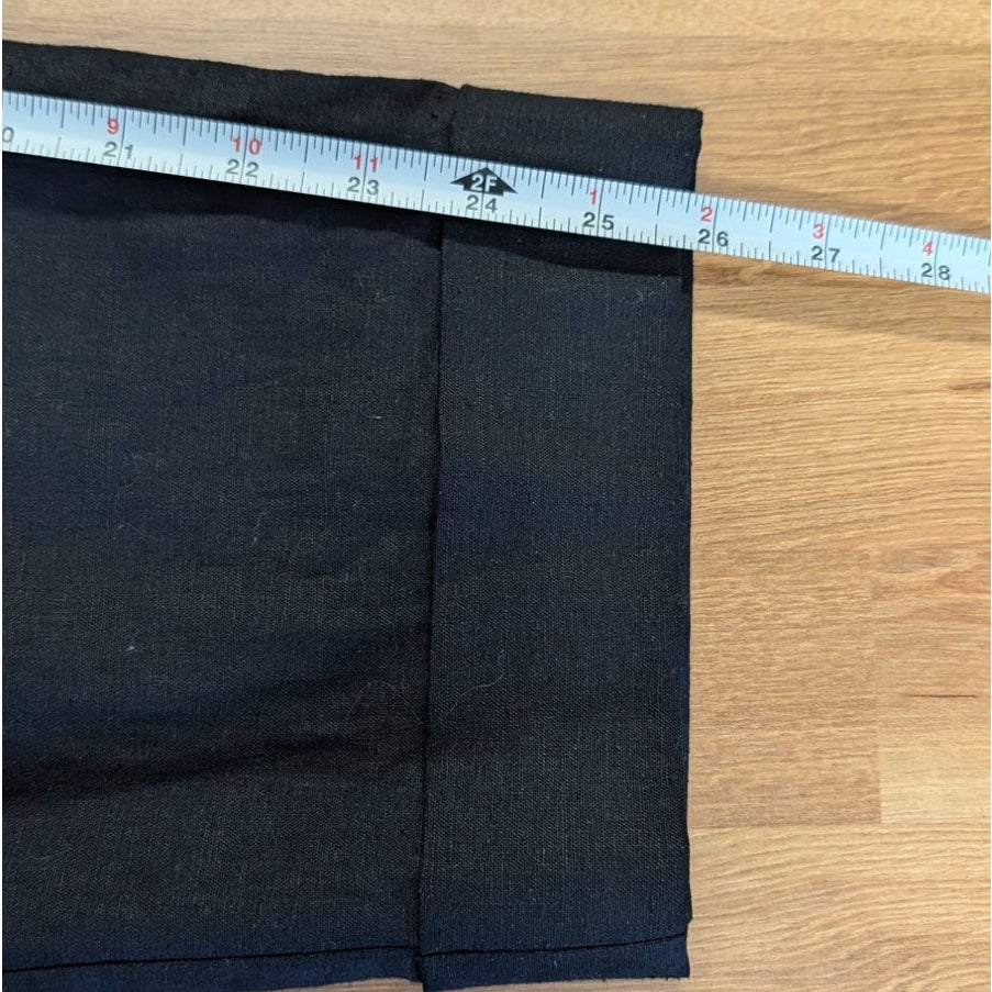 Vince Linen Blend Belted Cargo Cropped Pants Black Size M