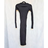Anine Bing Lora Dress Womens S Black Rib Cutout Long Sleeve Bodycon Midi