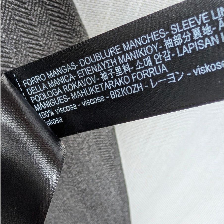 Massimo Dutti Blazer 6017/517/800 Womens Dark Gray Single-breasted Long Sleeve