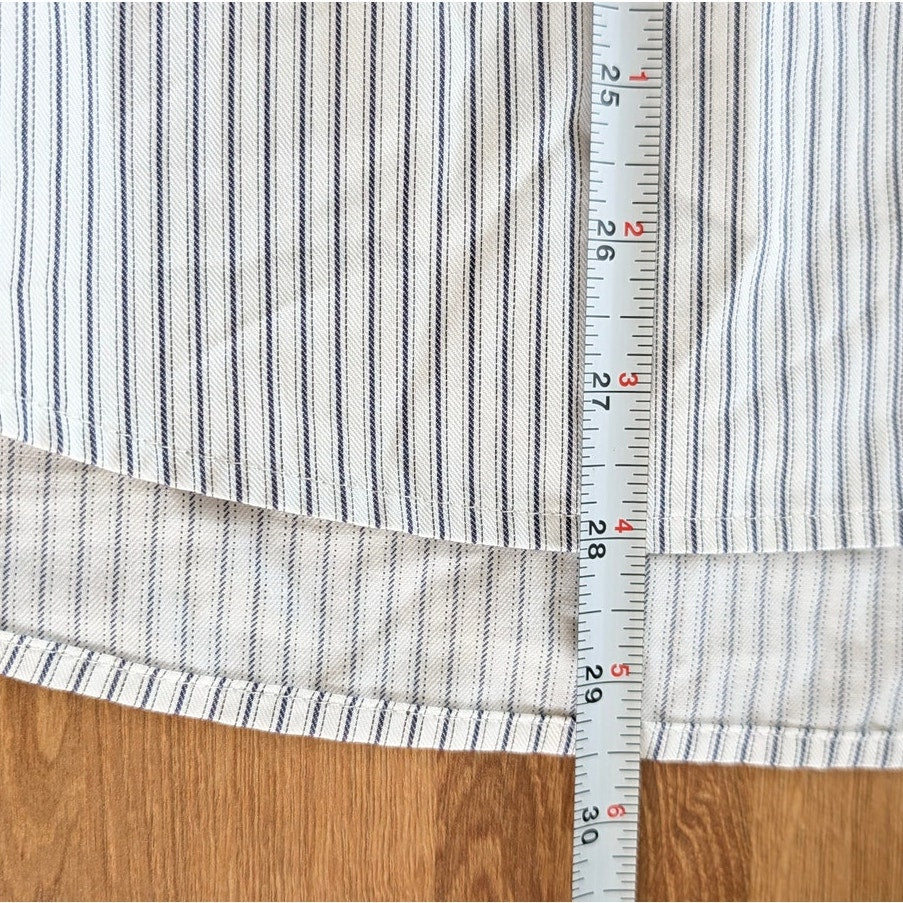 Anine Bing Essie Shirt Womens S White/Blue Oversized 100% Cotton Button-up