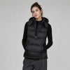 DKNY Sport Premium Down Black Half-Zip Down Puffer Hood Vest, size M