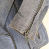 Blank NYC Morning Suede Moto Jacket Womens M Blue Long Sleeve Zip
