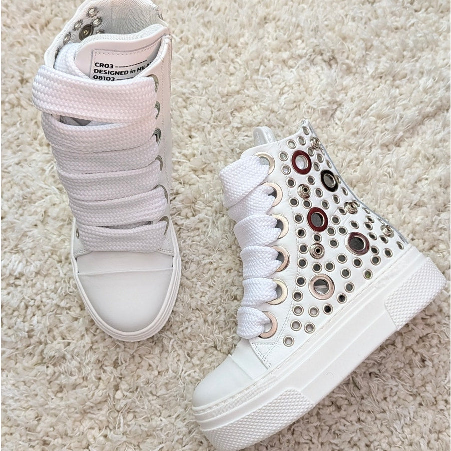 Cristian Zerotre CR03 CALIPSO 300 Sneakers Womens IT 36/US 6 White Leather NWT