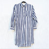 NWT APC Rue Madame Plaja Dress Striped White/Navy Shirt Dress Robe, size 36
