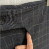 Bailey 44 Gray Cotton Check Plaid Straight Leg Ankle Trouser Pants, size 6