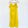 H&M HM Yellow Cotton Sleeveless Ruffle Midi Maxi Dress, Size M