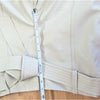 Vince Stitched-belt Lamb Leather Shorts Womens 10 Light Dove High-rise